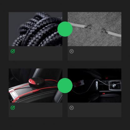 Baseus Car Sharing Charging Station - кутия за организране на кабели с USB изходи и универсален 3-в-1 USB кабел с Lightning, microUSB и USB-C конектори (черен) 10