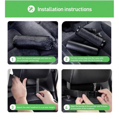 Baseus Original Ecological Car Air Charcoal Purifier - пречиствател на въздуха за кола (черен) 10