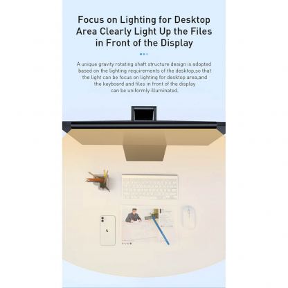 Baseus USB Stepless Dimming Screen Hanging Light - LED лампа за монитор (черен) 8