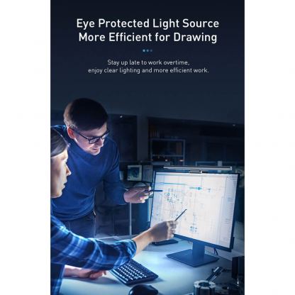 Baseus USB Stepless Dimming Screen Hanging Light - LED лампа за монитор (черен) 9