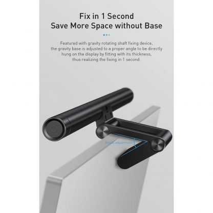 Baseus USB Stepless Dimming Screen Hanging Light - LED лампа за монитор (черен) 13