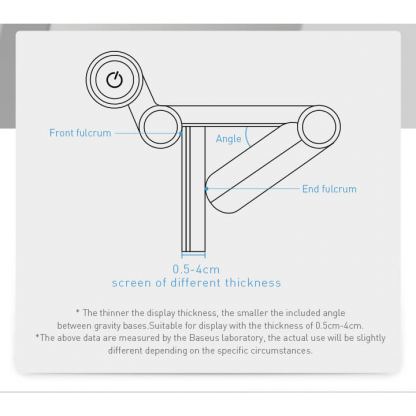 Baseus USB Stepless Dimming Screen Hanging Light - LED лампа за монитор (черен) 14