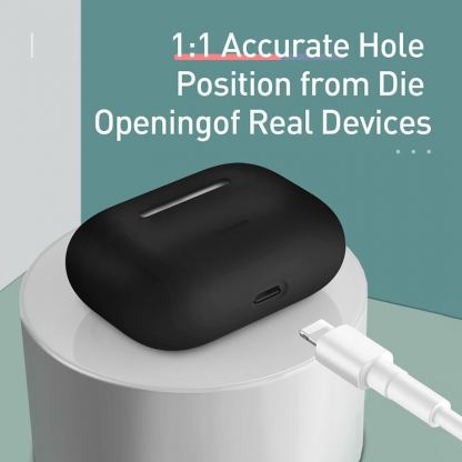 Baseus Super Thin Silica Gel Case - силиконов калъф за Apple Airpods Pro (розов) 6