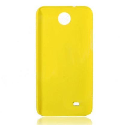 Protective Plastic Case - поликарбонатов кейс за HTC Desire 300 (жълт) 2