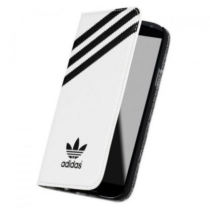 Adidas Booklet Case - оригинален кожен калъф за Samsung Galaxy S5 SM-G900 (бял) 3