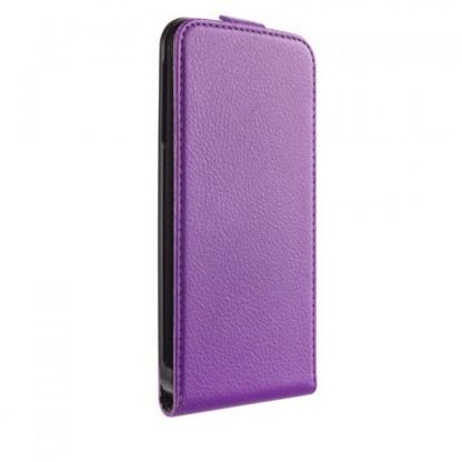 Xqisit FlipCover - вертикален кожен калъф за Samsung Galaxy S5 (лилав) 2