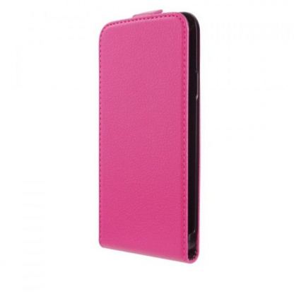 Xqisit FlipCover - вертикален кожен калъф за Samsung Galaxy S5 (розов) 2