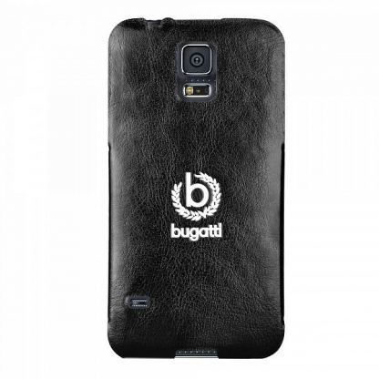Bugatti FlipCase Geneva - вертикален кожен калъф за Samsung Galaxy S5 SM-G900 (черен) 2