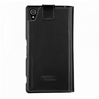 Bugatti FlipCover Oslo - вертикален кожен калъф с капак за Sony Xperia Z2 (черен) 2