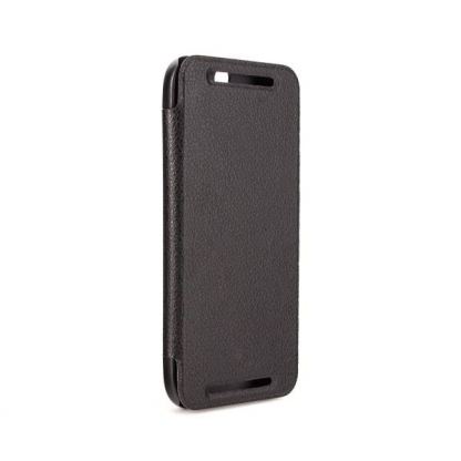 Xqisit Folio Case Rana - хоризонтален кожен калъф за HTC One 2 (M8) (черен) 2