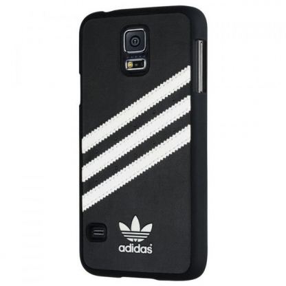 Adidas Moulded Case - твърд кейс с кожено покритие за Samsung Galaxy S5 (черен) 3