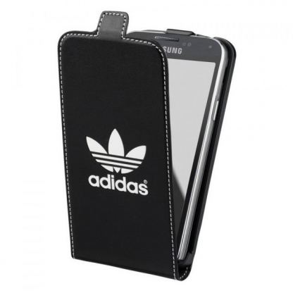 Adidas Flip Case - оригинален кожен калъф за Samsung Galaxy S5 SM-G900 (черен) 3