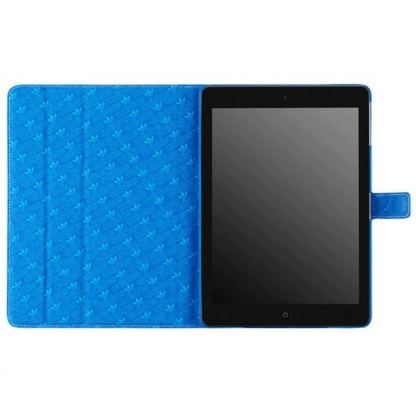 Adidas Stand Case - кожен кейс и поставка за iPad mini, iPad mini Retina (син) 2