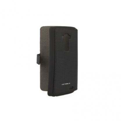 Ferrari Formula One Carbon Flip Case - кожен флип кейс тип портфейл за LG G Flex (черен) 2