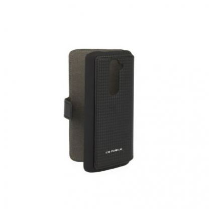 Ferrari Formula One Carbon Flip Case - кожен флип кейс тип портфейл за LG G2 mini (черен) 2