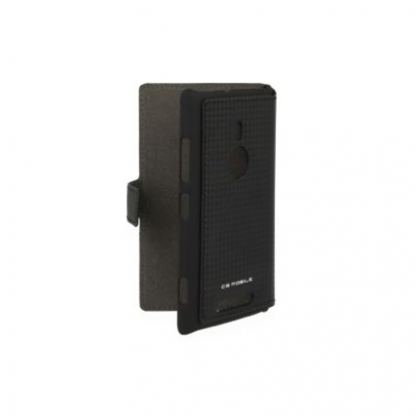 Ferrari Formula One Carbon Flip Case - кожен флип кейс тип портфейл за Nokia Lumia 925 (черен) 2