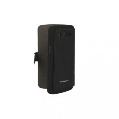 Ferrari Formula One Carbon Flip Case - кожен флип кейс тип портфейл за Samsung Galaxy Grand 2 (черен) 2