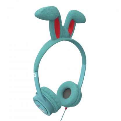 iFrogz Little Rockers Costume Kids Bunny On-Ear Headphones - слушалки подходящи за деца за мобилни устройства (син) 4