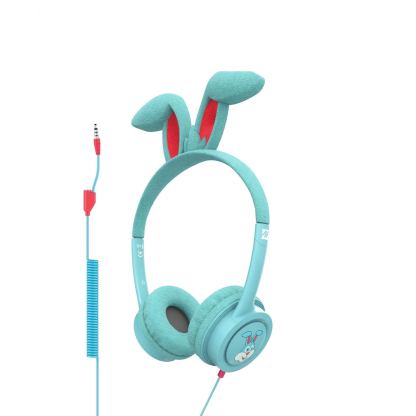 iFrogz Little Rockers Costume Kids Bunny On-Ear Headphones - слушалки подходящи за деца за мобилни устройства (син) 5
