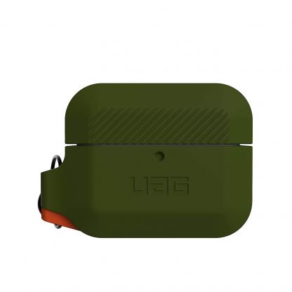 Urban Armor Gear Soft Touch Waterproof Silicone Hang Case - водо и удароустойчив силиконов калъф с карабинер за Apple Airpods Pro (тъмнозелен)(bulk) 2