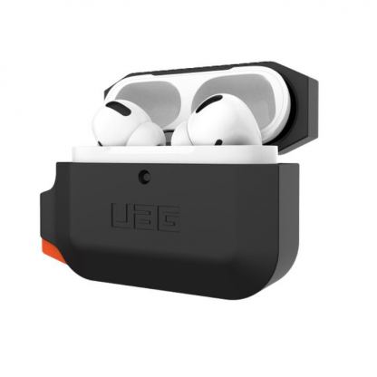 Urban Armor Gear Soft Touch Waterproof Silicone Hang Case - водо и удароустойчив силиконов калъф с карабинер за Apple Airpods Pro (черен)(bulk) 8