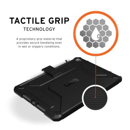 Urban Armor Gear Metropolis Folio Case - удароустойчив хибриден кейс от най-висок клас за iPad 7 (2019) (черен) 7