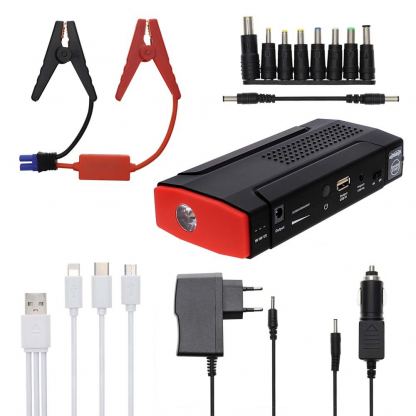 4smarts JumpStarter Power Bank IGNITION 13800 mAh - качествена външна батерия 13 800mAh с фенер и JumpStarter за автомобил (черен) 3