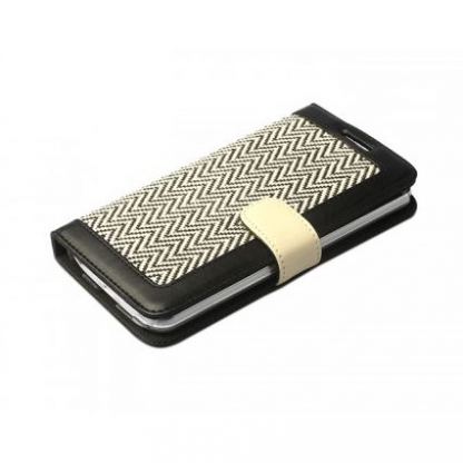 Zenus HerringBone Diary Case - кожен калъф за LG G2 (черен) 3