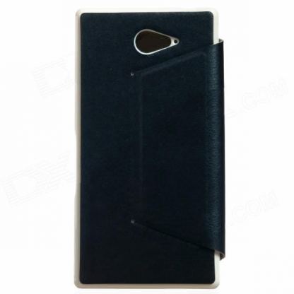 Kalaideng Swift Flip Case - кожен калъф, тип портфейл и поставка за Sony Xperia M2 (черен) 2