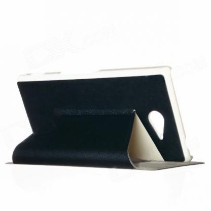 Kalaideng Swift Flip Case - кожен калъф, тип портфейл и поставка за Sony Xperia M2 (черен) 3