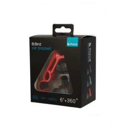 iHave Universal Car Holder B.Bird - универсална поставка за кола за iPhone, Samsung, HTC, Sony, LG и смартфони до 11 см. на ширина (червен-черен) 3