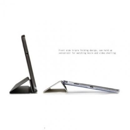 Rock Elegant Flip Case - кожен калъф и поставка за Samsung Galaxy Tab Pro 8.4 (бял) 3