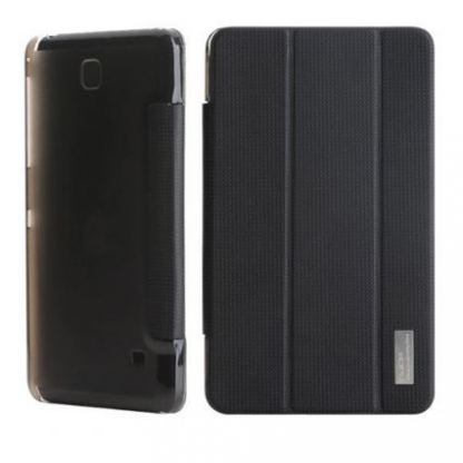 Rock Elegant Flip Case - кожен калъф и поставка за Samsung Galaxy Tab 4 7.0 (черен) 2