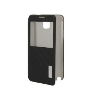 Rock Side Flip Case Elegant Upgrade - калъф с отвор за екрана на Samsung Galaxy Note 3 Neo (черен) 3