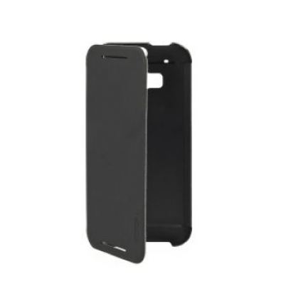 Rock Excel Flip Case - кожен калъф, тип портфейл и поставка за HTC One M8 (черен) 3