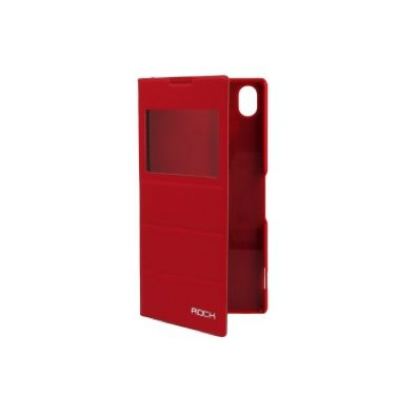 Rock Excel Flip Case - кожен калъф, тип портфейл и поставка за Sony Xperia Z2 (червен) 2