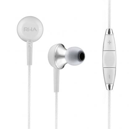 RHA MA450i - слушалки с микрофон и управление на звука за iPhone, iPod, iPad и мобилни устройства (бял) 3