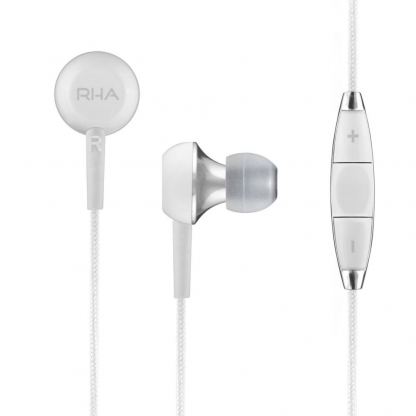 RHA MA450i - слушалки с микрофон и управление на звука за iPhone, iPod, iPad и мобилни устройства (бял) 2