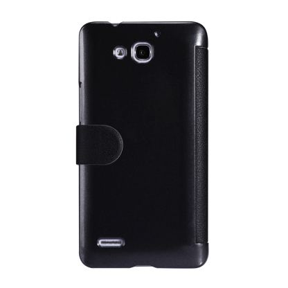 Nillkin Fresh Series Flip Case - кожен калъф, тип портфейл за Huawei Honor 3X (черен) 3