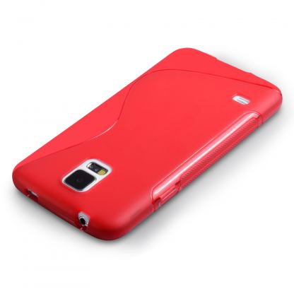 Silicone S Cover Case - силиконов калъф за Samsung Galaxy S5 mini (червен) 2