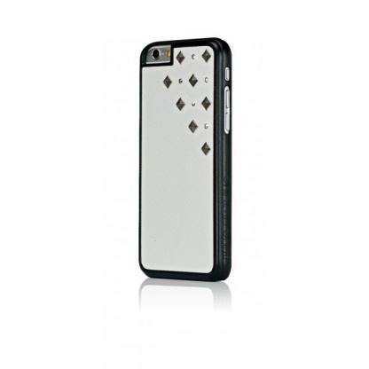 Bling My Thing Metallic Polar Blizzard - кожен кейс с кристали Сваровски за iPhone 6/6S (бял-черен) 2