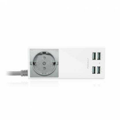 Macally UniStip2 USB Wall Charger & AC outlet - AC контакт и захранване с 4 USB изхода в едно за мобилни устройства