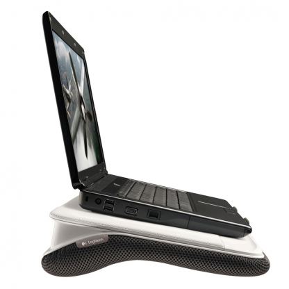 Logitech N700 Speaker Lapdesk - поставка и стерео колонки за MacBook и лаптопи до 16 инча 2