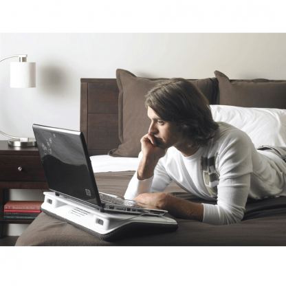 Logitech N700 Speaker Lapdesk - поставка и стерео колонки за MacBook и лаптопи до 16 инча 3