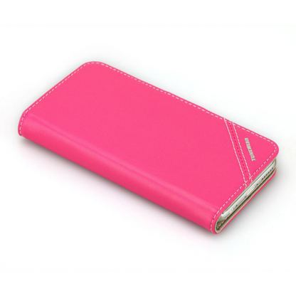 Tunewear Tunefolio Trad - кожен калъф, тип портфейл и поставка за iPhone 6/6S (розов) 2