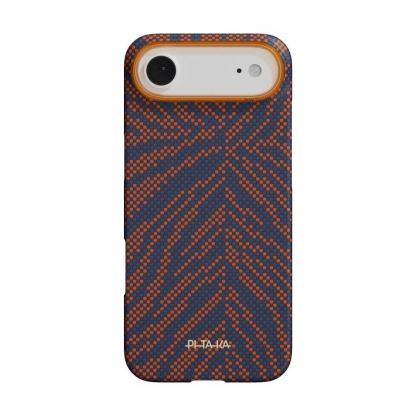Кевларен кейс с MagSafe за iPhone 17 Air - Pitaka Breath Of Veins Burning Orange Edge Ultra Slim Aramid Fiber Case Limited Edition 2