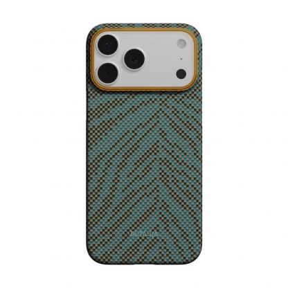 Кевларен кейс с MagSafe за iPhone 17 Pro - Pitaka Breath Of Veins Dive Green Edge Ultra Slim Aramid Fiber Case Limited Edition 2