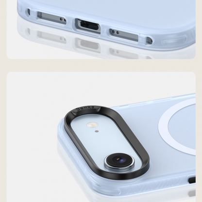 Хибриден удароустойчив кейс с MagSafe за iPhone 17 Air - Benks Magnetic Lucid Armor Camera Control Case (син) 4