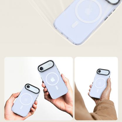 Хибриден удароустойчив кейс с MagSafe за iPhone 17 Air - Benks Magnetic Lucid Armor Camera Control Case (син) 6