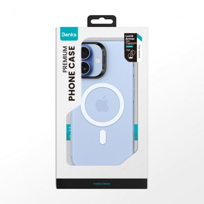 Хибриден удароустойчив кейс с MagSafe за iPhone 17 Air - Benks Magnetic Lucid Armor Camera Control Case (син) 9